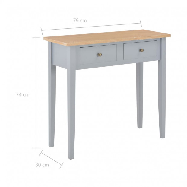 Dressing Console Table Grey 79x30x74 Cm Wood Image 8