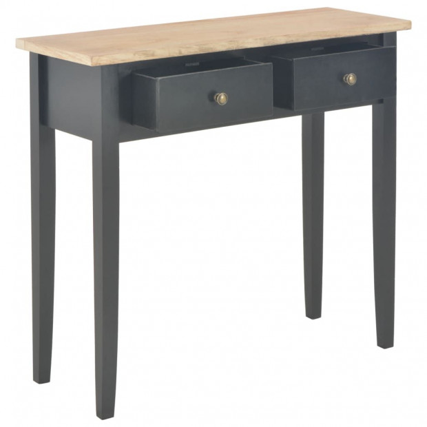 Dressing Console Table Black 79x30x74 Cm Wood Image 2