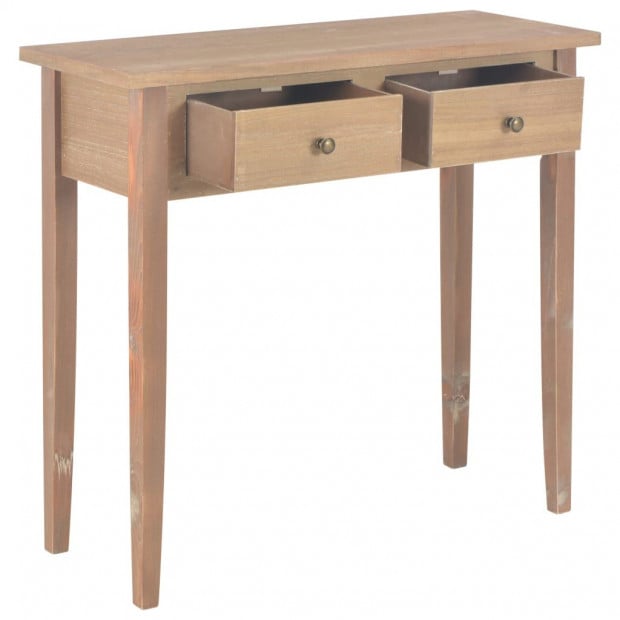 Dressing Console Table Brown 79x30x74 Cm Wood Image 2