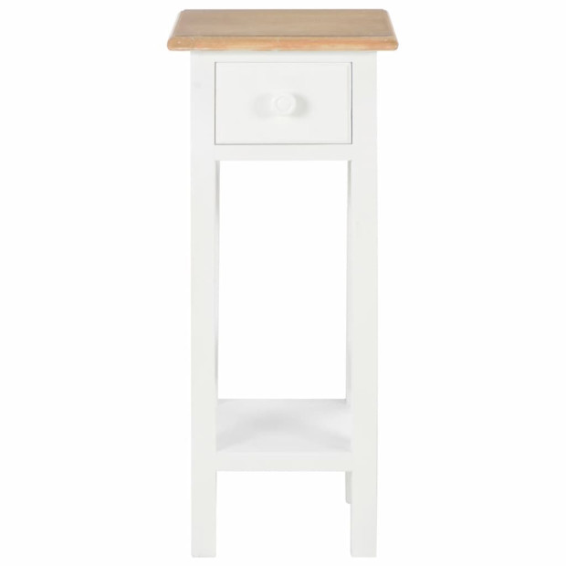 Side Table White 27x27x65.5 Cm Wood Image 3