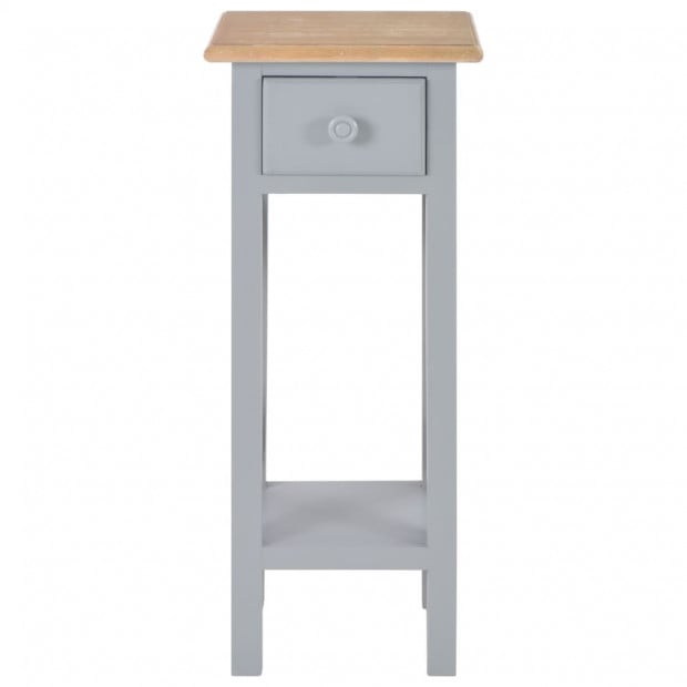 Side Table Grey 27x27x65.5 Cm Wood Image 3