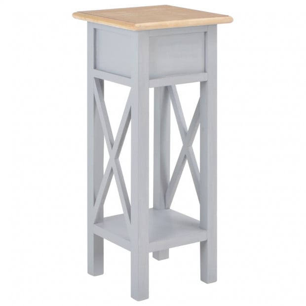 Side Table Grey 27x27x65.5 Cm Wood Image 5
