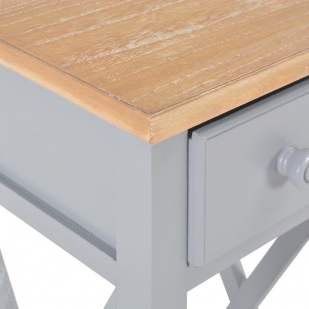 Side Table Grey 27x27x65.5 Cm Wood Image 6