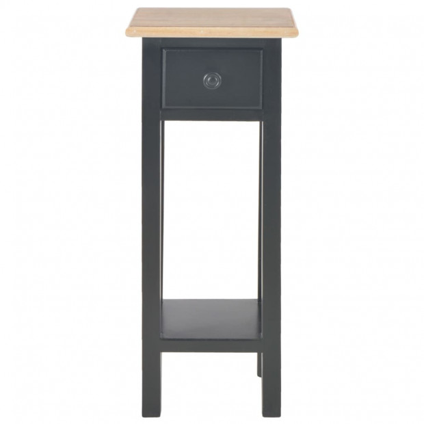 Side Table Black 27x27x65.5 Cm Wood Image 3