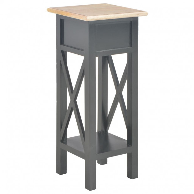 Side Table Black 27x27x65.5 Cm Wood Image 5