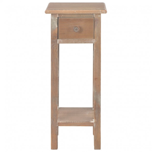 Side Table Brown 27x27x65.5 Cm Wood Image 3