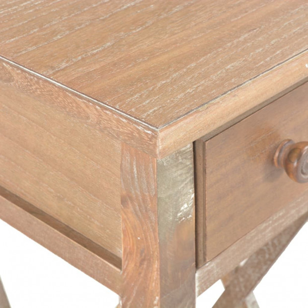Side Table Brown 27x27x65.5 Cm Wood Image 6