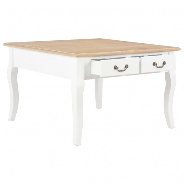 Coffee Table White 80x80x50 Cm Wood Image 2