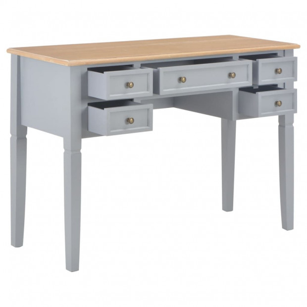 Writing Desk Grey 109.5x45x77.5 Cm Wood Image 2