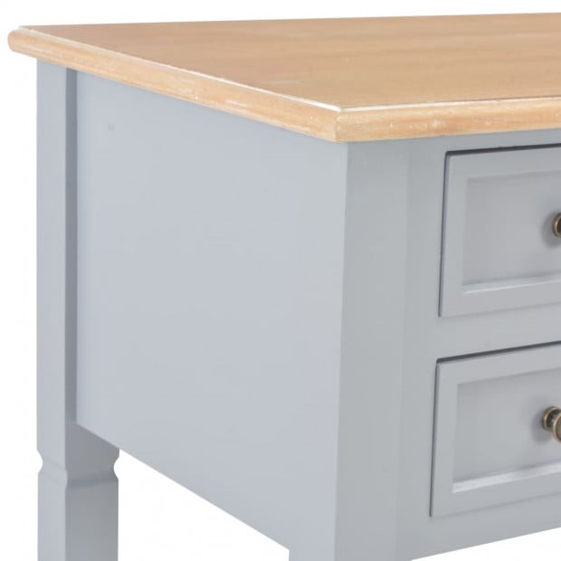 Writing Desk Grey 109.5x45x77.5 Cm Wood Image 6