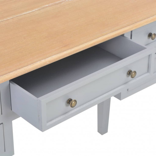 Writing Desk Grey 109.5x45x77.5 Cm Wood Image 7