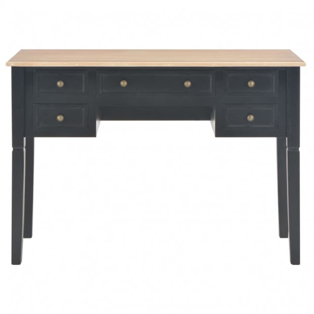 Writing Desk Black 109.5x45x77.5 Cm Wood Image 3