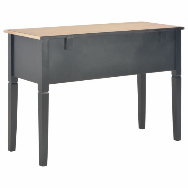 Writing Desk Black 109.5x45x77.5 Cm Wood Image 4