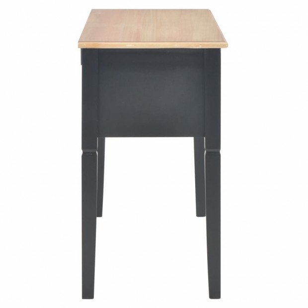 Writing Desk Black 109.5x45x77.5 Cm Wood Image 5