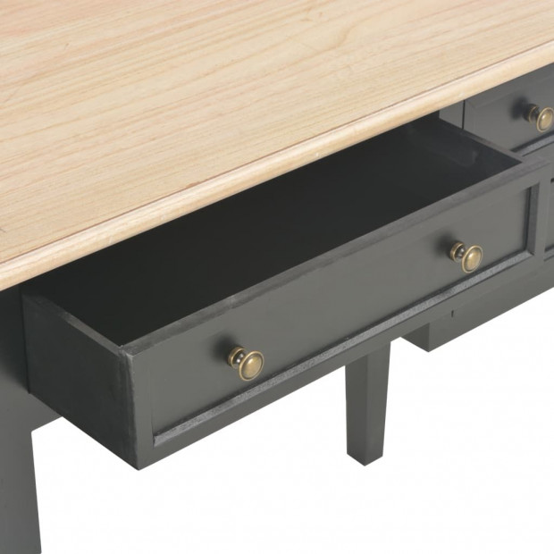 Writing Desk Black 109.5x45x77.5 Cm Wood Image 7