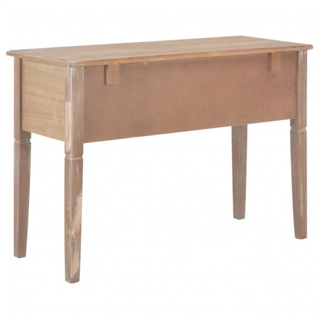 Writing Desk Brown 109.5x45x77.5 Cm Wood Image 4