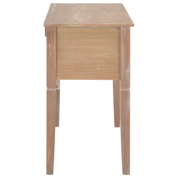 Writing Desk Brown 109.5x45x77.5 Cm Wood Image 5