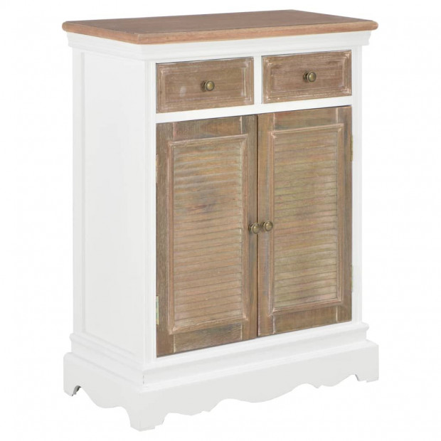 Sideboard White 60x30x80 Cm Solid Wood