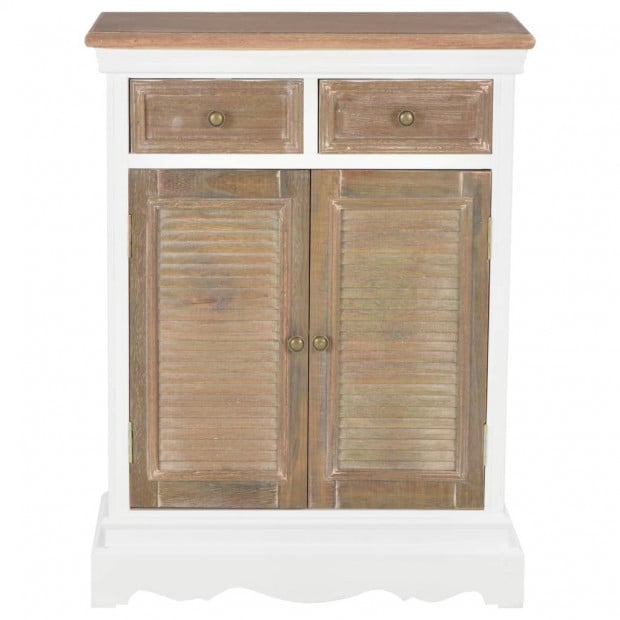 Sideboard White 60x30x80 Cm Solid Wood Image 4