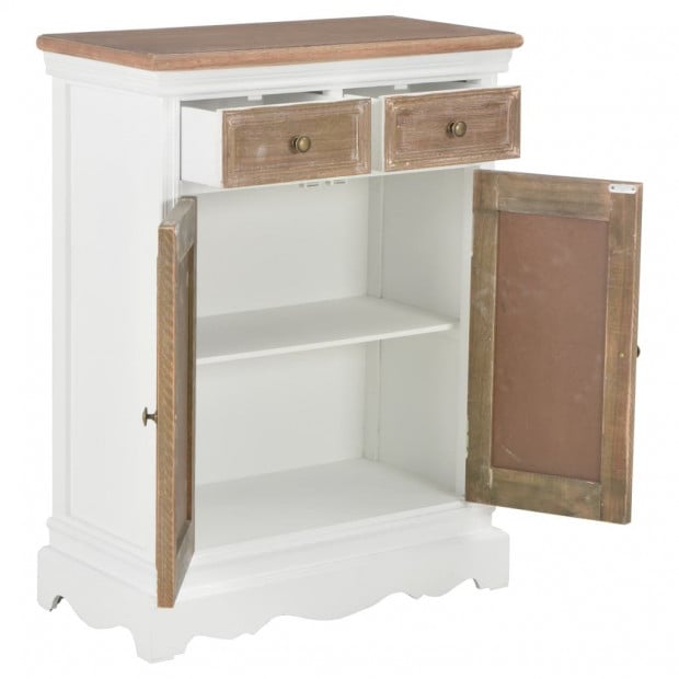 Sideboard White 60x30x80 Cm Solid Wood Image 5