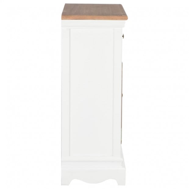 Sideboard White 60x30x80 Cm Solid Wood Image 6