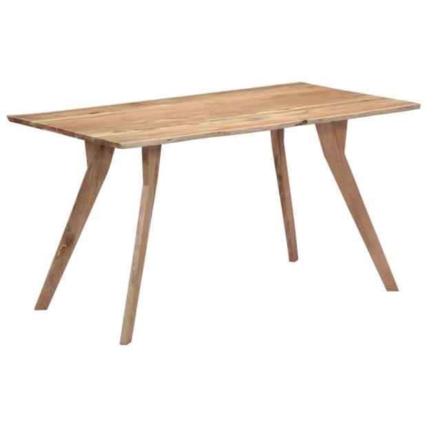 Dining Table 140x80x76 Cm Solid Acacia Wood Image 11