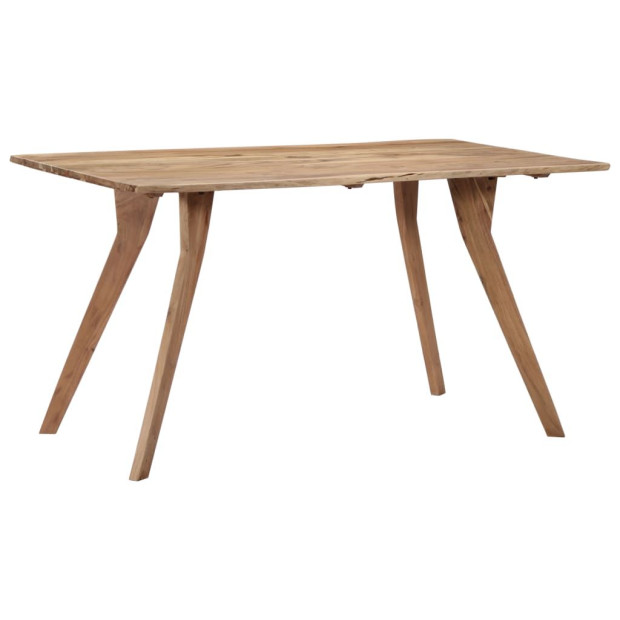 Dining Table 140x80x76 Cm Solid Acacia Wood Image 3