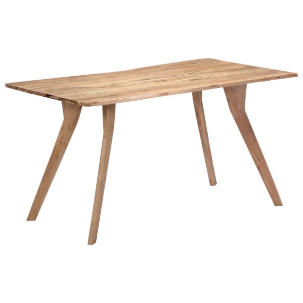 Dining Table 140x80x76 Cm Solid Acacia Wood Image 8