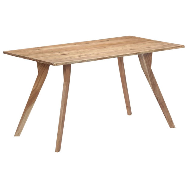 Dining Table 140x80x76 Cm Solid Acacia Wood Image 10