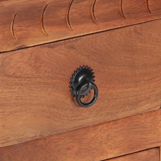 Sideboard 62x30x75 Cm Solid Acacia Wood Image 2