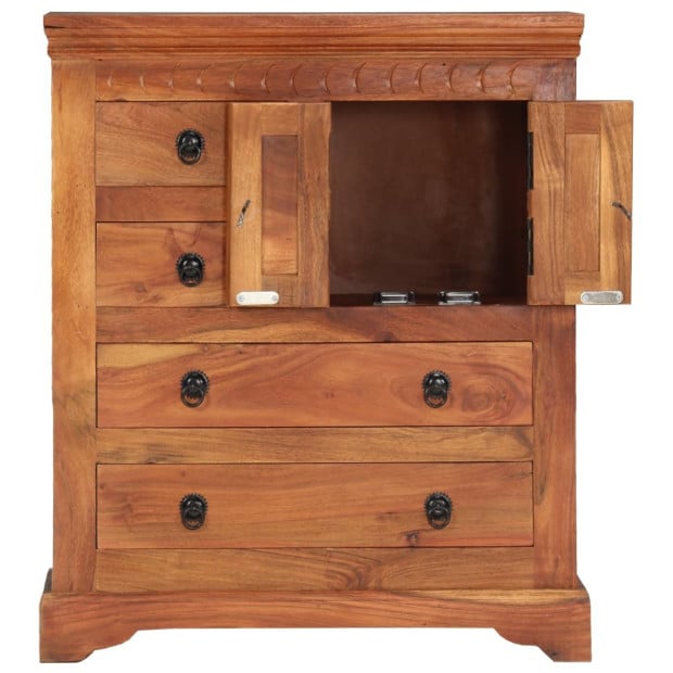 Sideboard 62x30x75 Cm Solid Acacia Wood Image 5
