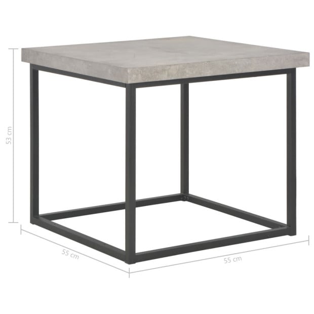 Coffee Table 55x55x53 Cm Concrete Look Image 5