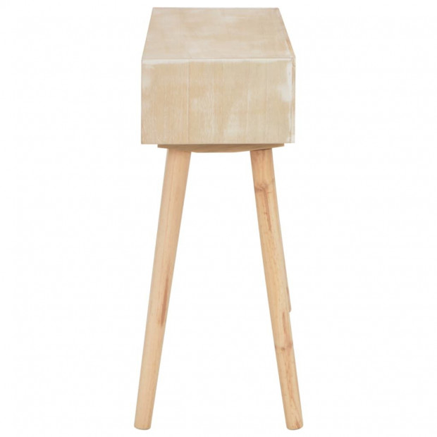 Console Table With 3 Drawers 100x30x73 Cm Solid Pinewood Image 4