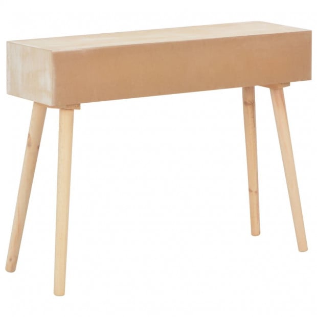 Console Table With 3 Drawers 100x30x73 Cm Solid Pinewood Image 5