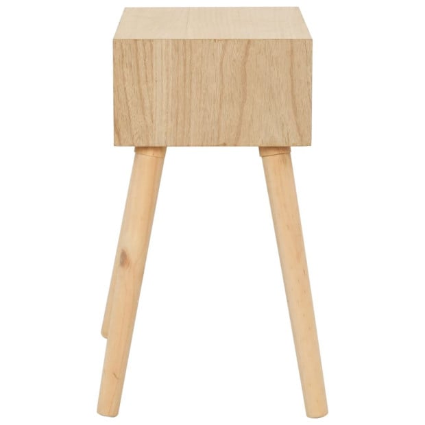Bedside Table With A Drawer 44x30x58.5 Cm Solid Pinewood Image 3