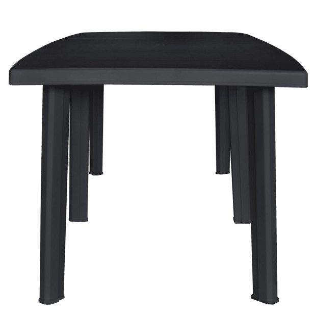 9 Piece Outdoor Dining Set Plastic Anthracite Image 11