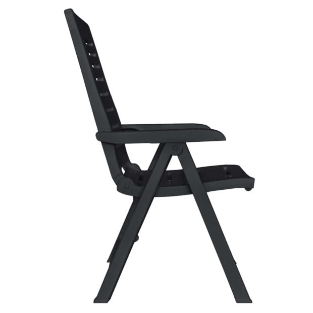 9 Piece Outdoor Dining Set Plastic Anthracite Image 4