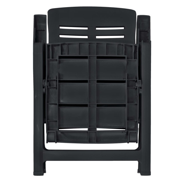 9 Piece Outdoor Dining Set Plastic Anthracite Image 7