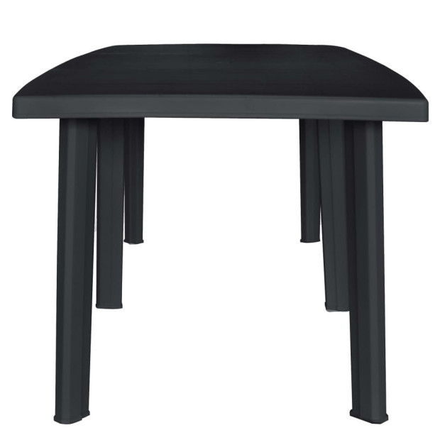 11 Piece Outdoor Dining Set Plastic Anthracite Image 11