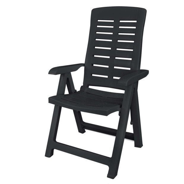 11 Piece Outdoor Dining Set Plastic Anthracite Image 3