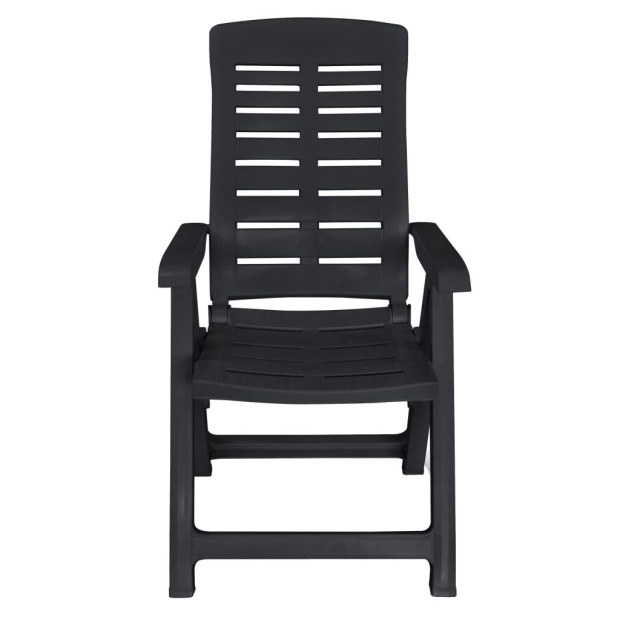 11 Piece Outdoor Dining Set Plastic Anthracite Image 5