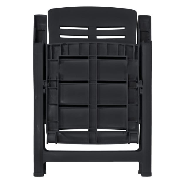11 Piece Outdoor Dining Set Plastic Anthracite Image 7