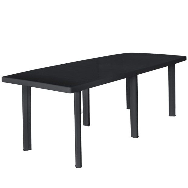 11 Piece Outdoor Dining Set Plastic Anthracite Image 10