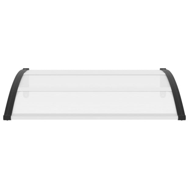 Door Canopy Awning Black And Transparent 120x80cm Image 2