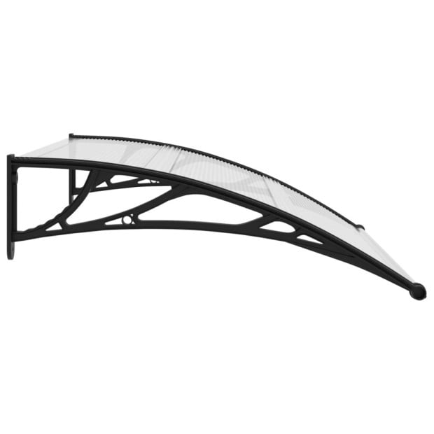 Door Canopy Awning Black And Transparent 120x80cm Image 3