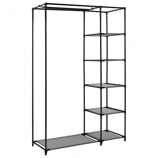 Folding Wardrobe Grey 110x45x175 Cm Fabric Image 6