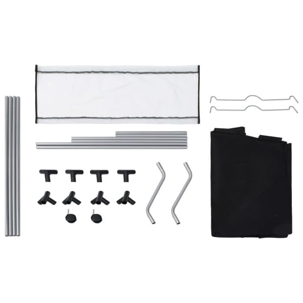 Laundry Sorter With 3 Bags Black Steel Image 6