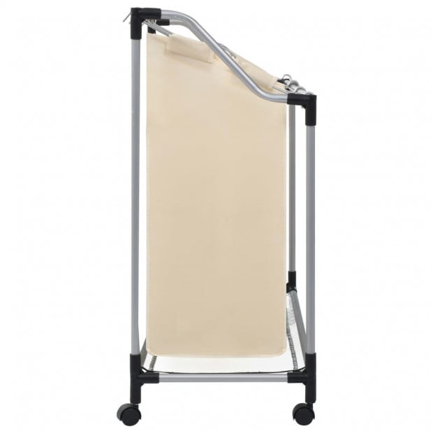 Laundry Sorter With 3 Bags Cream Steel Image 3