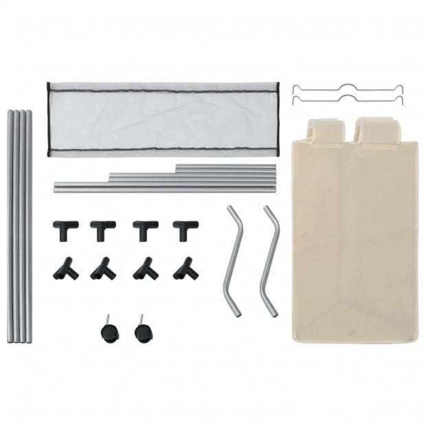 Laundry Sorter With 3 Bags Cream Steel Image 6