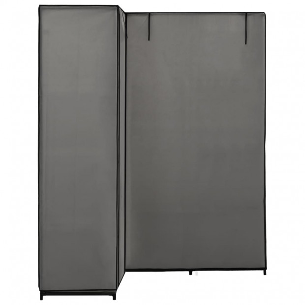 Corner Wardrobe Grey 130x87x169 Cm Image 4
